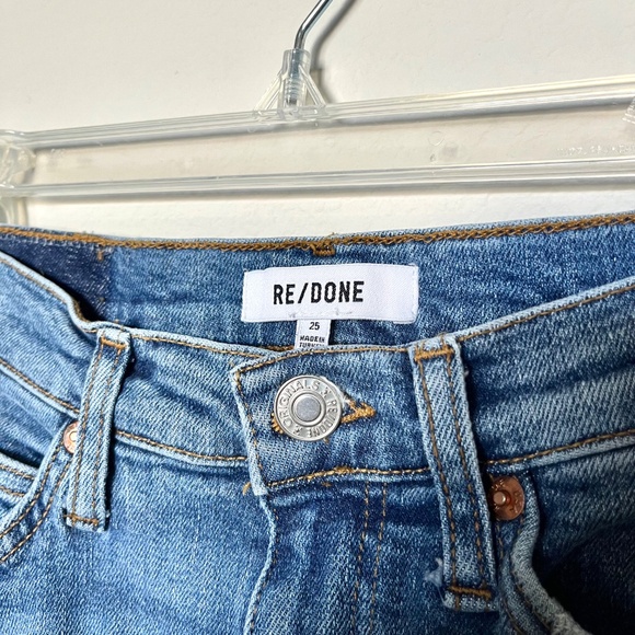 RE/DONE 70s Cropped Bootcut Jeans in Laguna High Rise Cotton Size 25 - Picture 5 of 11
